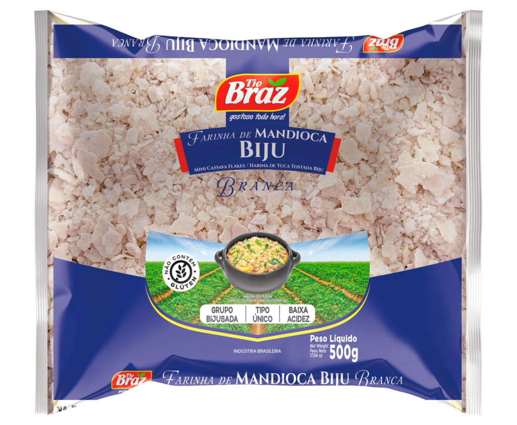 Farinha de mandioca biju branca 500g